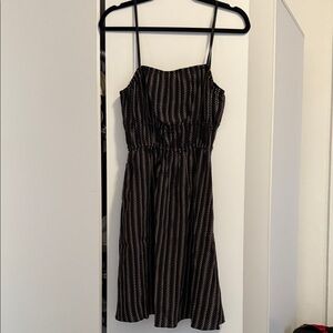Spaghetti Strap Black Polka-Dot Sundress w/ Pockets